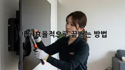이사, 효율적으로 끝내는 방법!