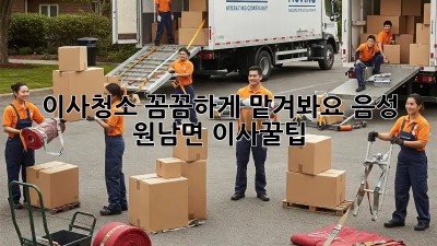 이사청소, 꼼꼼하게 맡겨봐요! 음성 원남면 이사꿀팁